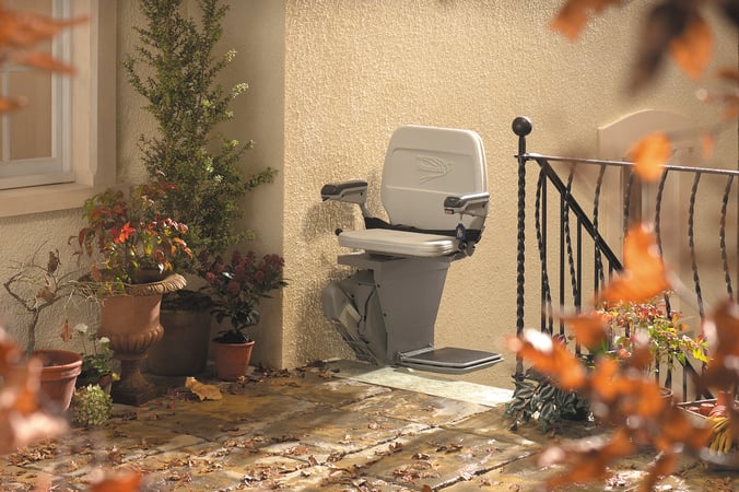 outdoor stairlift swivel