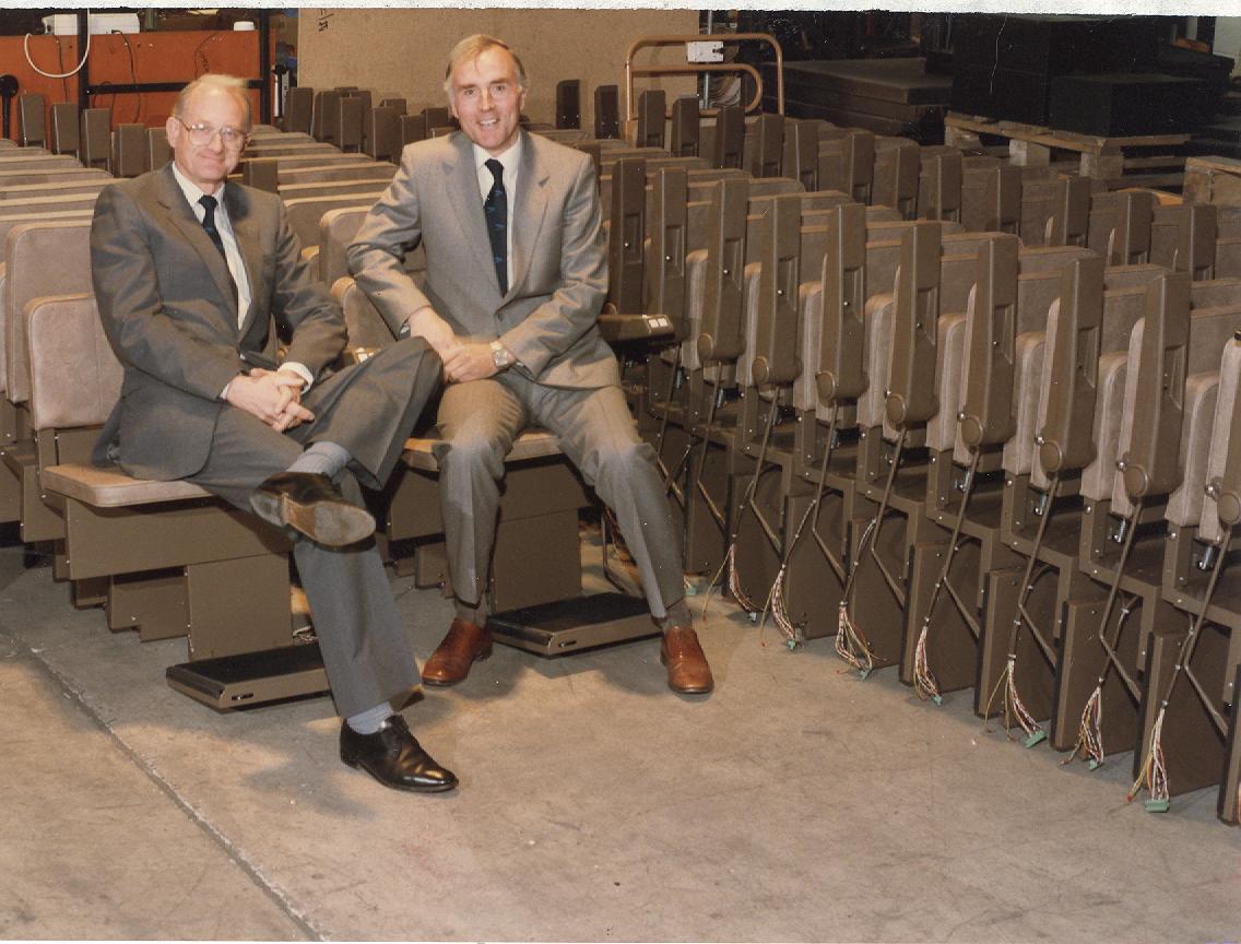 Brian and Alan Stannah Sitting in a waiting room