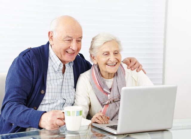 Social surfers on their laptop