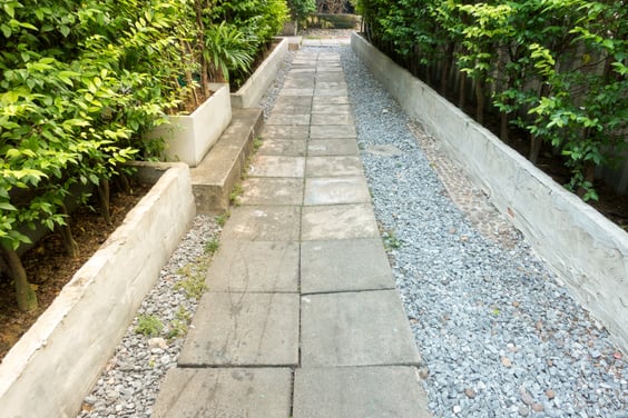 A stone path way 